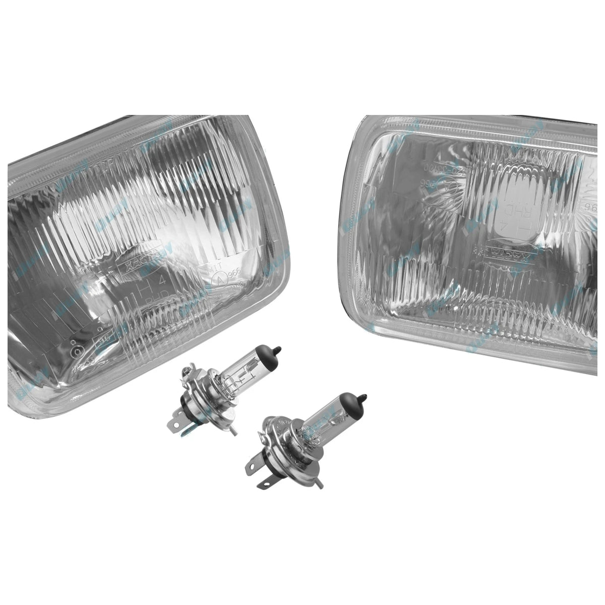 LH+RH Universal Headlights Pair w/Globe for Nissan Navara/Holden Rodeo 1981-1997