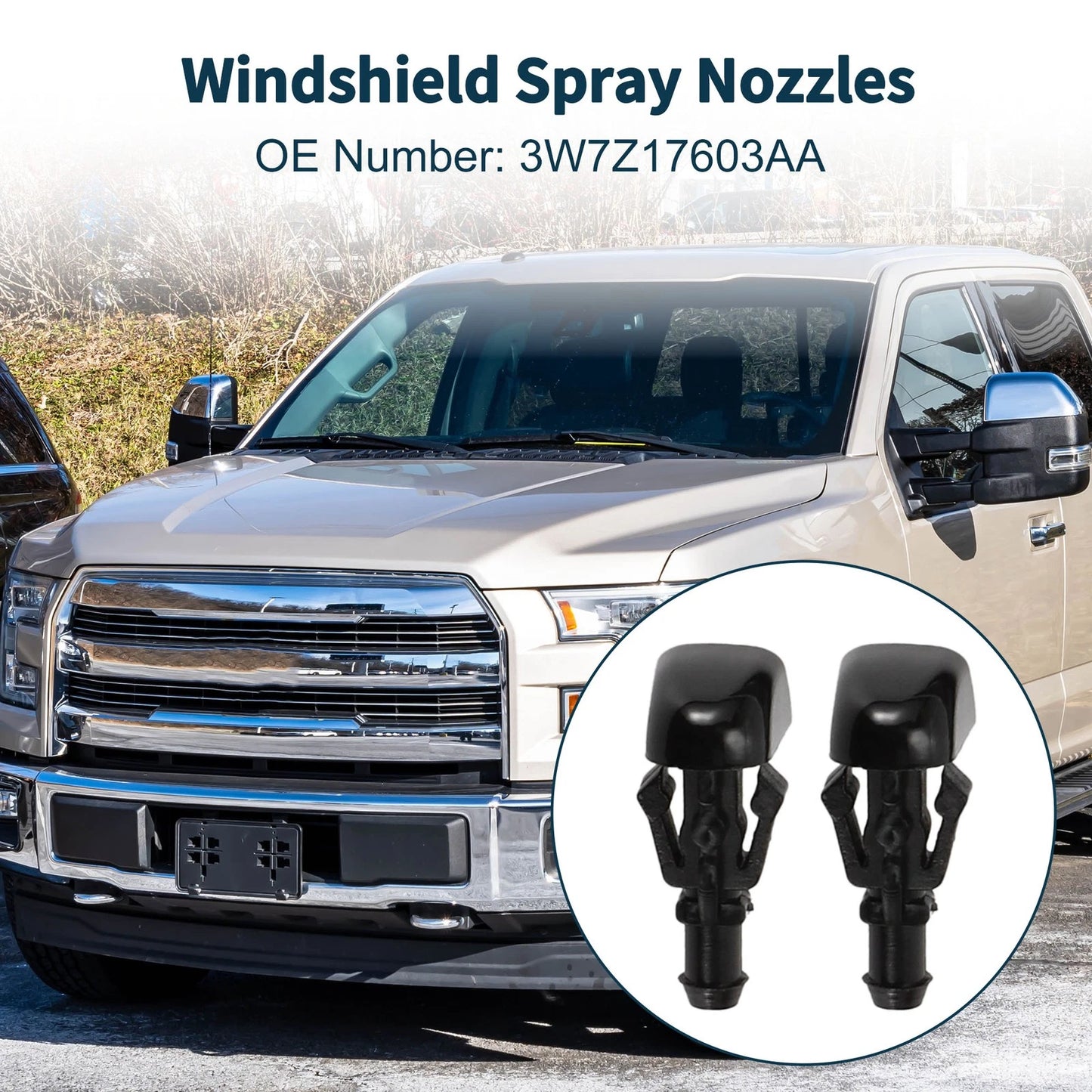 Windshield Washer Nozzle & Fluid Hose for Ford Crown (2003-2004)