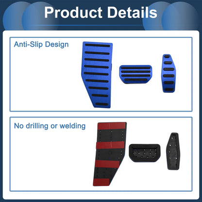 3 x Automatic Foot Accelerator Pedal Covers for Suzuki Jimny (2018-2022)