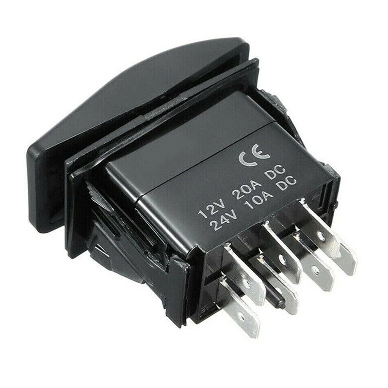 1pc 7-Pin 12/24V LED Rocker Toggle Switch for Car Boat RV ATV