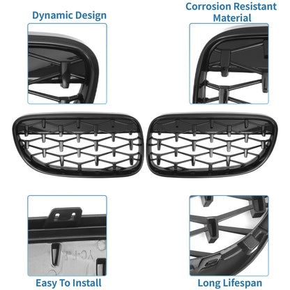 Front Hood Bumper Grille for BMW 335is 335i 328i xDrive (2011-2013) 1 Pair
