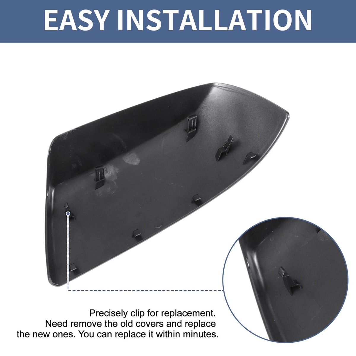 Silver Tone Left Right Mirror Cover Caps for Toyota Tundra Sequoia (2007-2021)