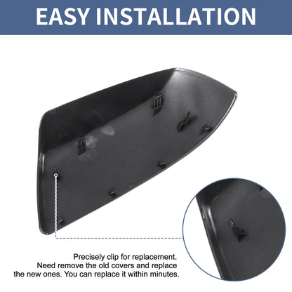 Silver Tone Left Right Mirror Cover Caps for Toyota Tundra Sequoia (2007-2021)
