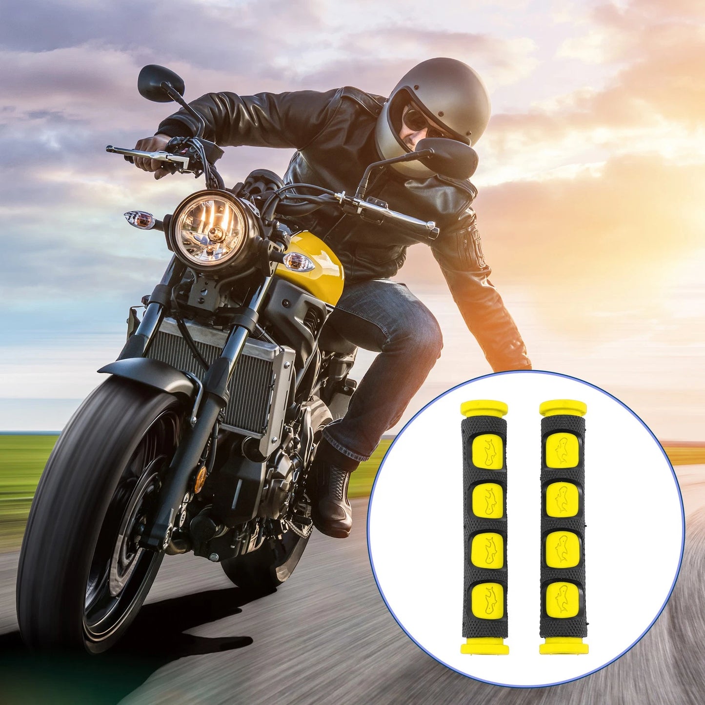 3/8" 10mm Brake Lever Cover Grip Sleeve 1 Pair for Motorcycle