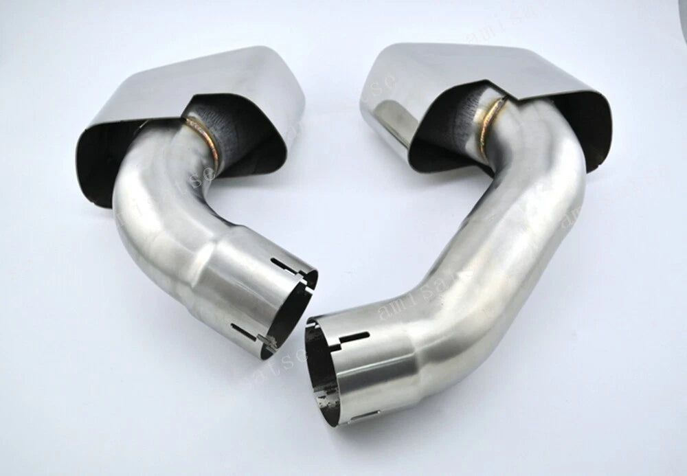 Steel Rear Bumper Exhaust Tips for BMW F15 X5 (2014-2015) 2 x Muffler Pipes