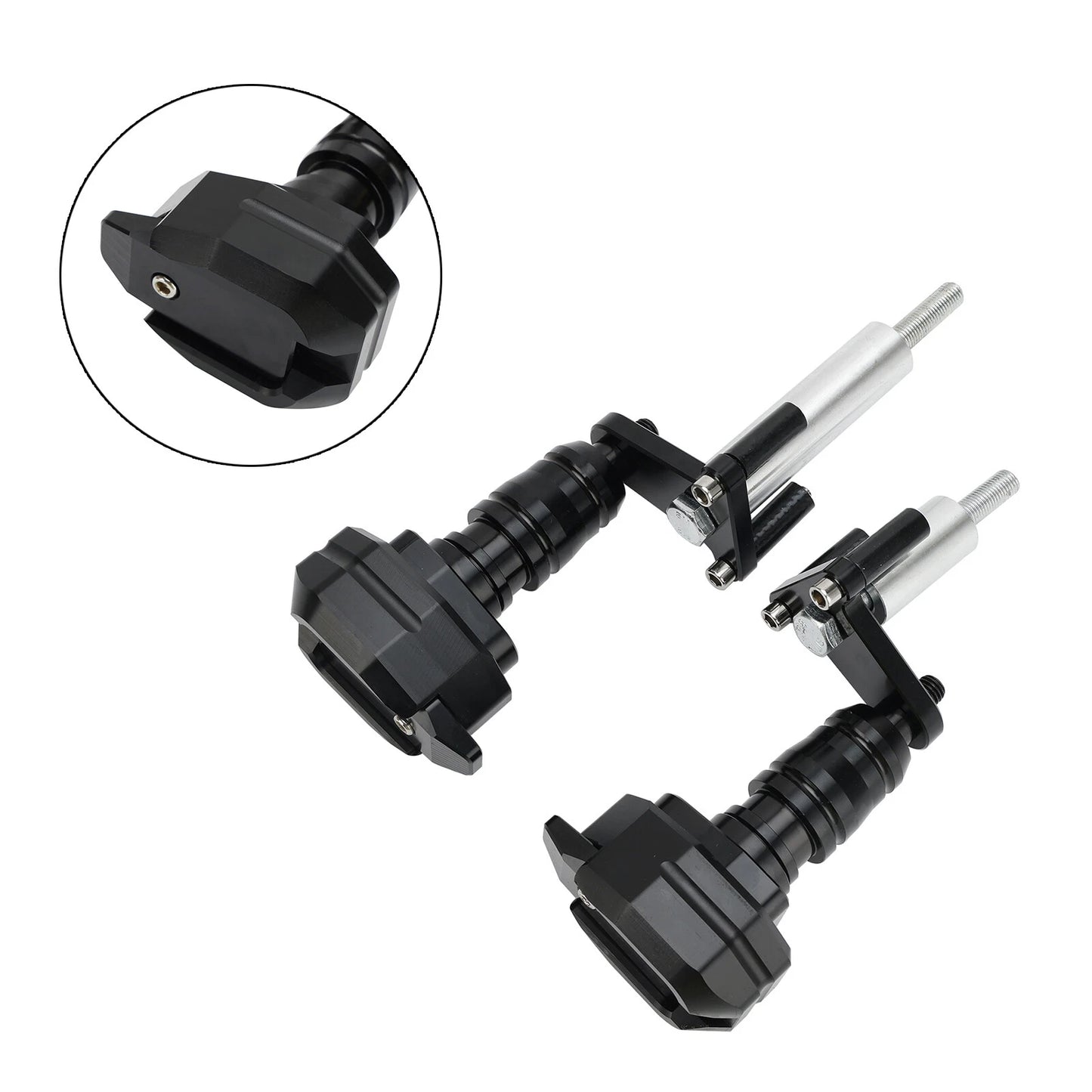 Crash Slider Protector Aluminum Frame Black for Kawasaki Ninja 400 (18-23)