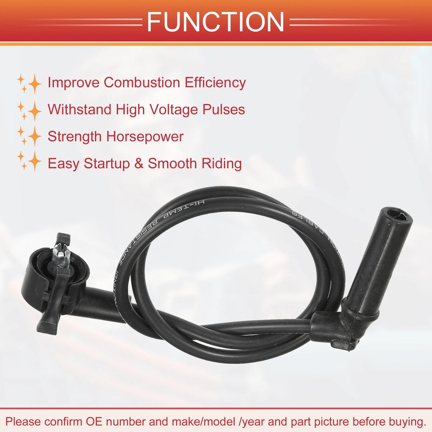 8 Pcs Spark Plug Wire Ignition Coil Cables for Ford Explorer, Mercury 5.0L