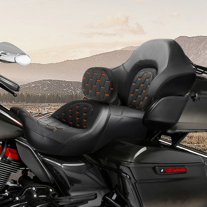 Rider Driver Passenger Seat & Backrest for Harley Electra Street Glide (14-23)