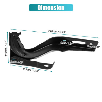 Hood Hinge 2 x Black for Honda (60120-SWA-000ZZ)