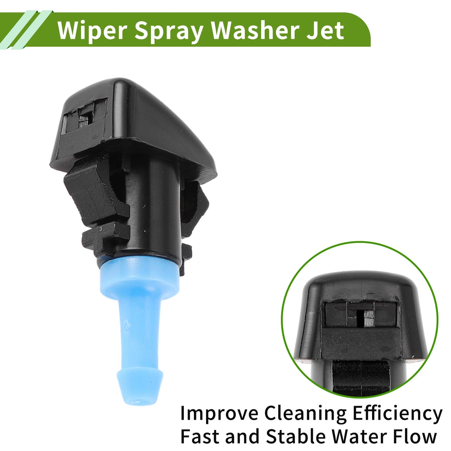Windshield Washer Nozzle w/ Hose Connector for Jeep