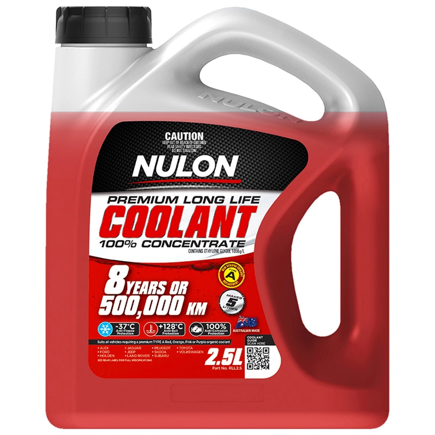 Nulon Red Premium Long Life Coolant 2.5L for Various Makes & Models