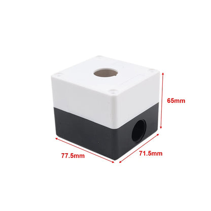 22mm Push Button Switch Box for Control Station - White & Black