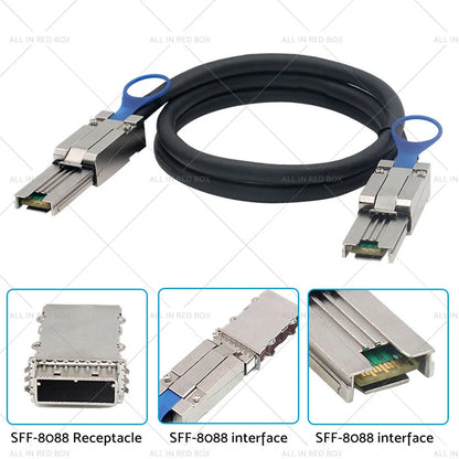 1M Mini SAS SFF-8088 Cable for Disk Array SFF-8088