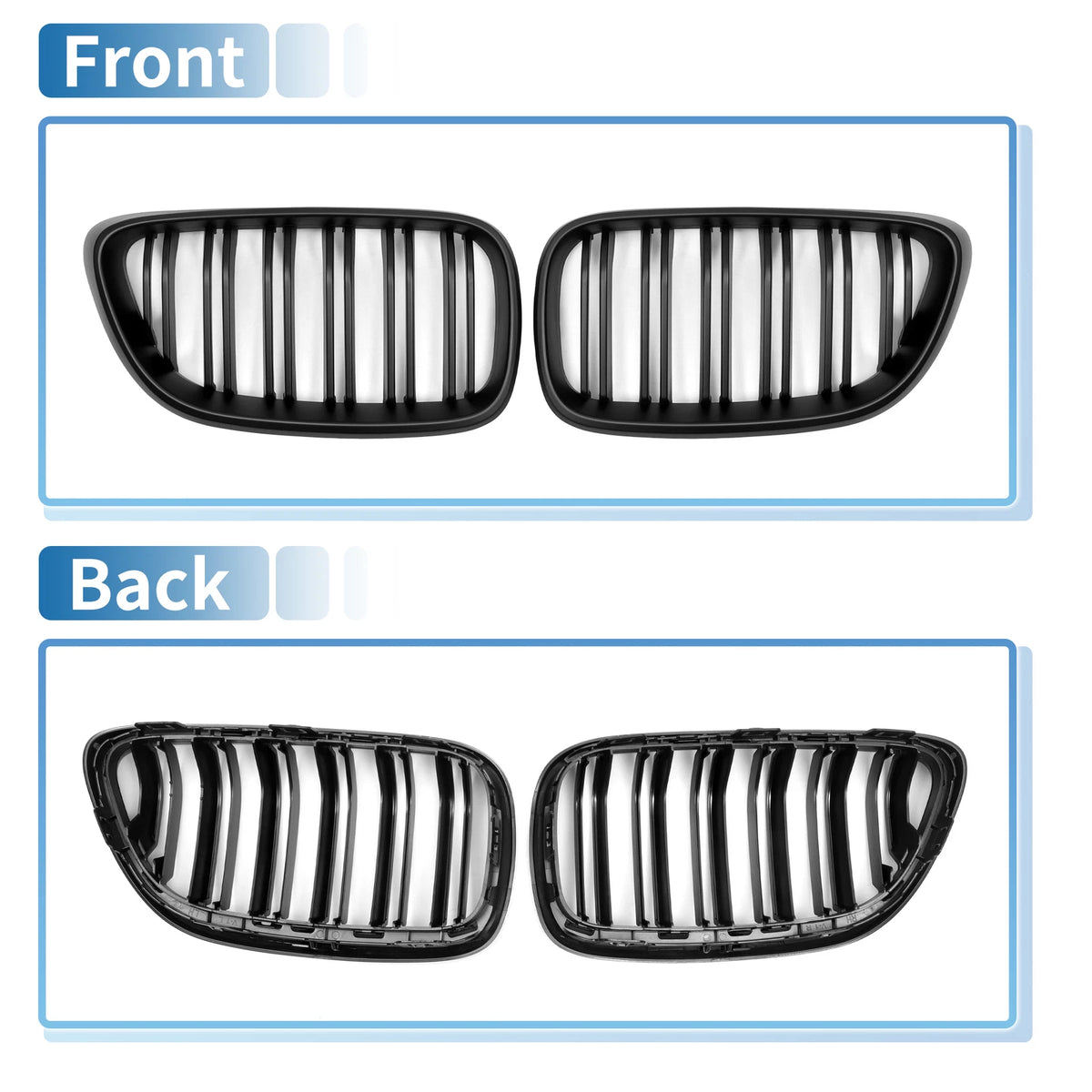 Front Upper Bumper Grille for BMW 2 Series F22 2014-2021 Matte Black Grills