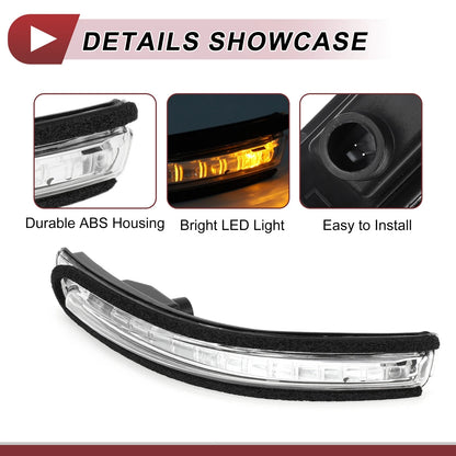 Left Mirror Turn Signal Light for KIA Rio 2012-2016 Black Clear