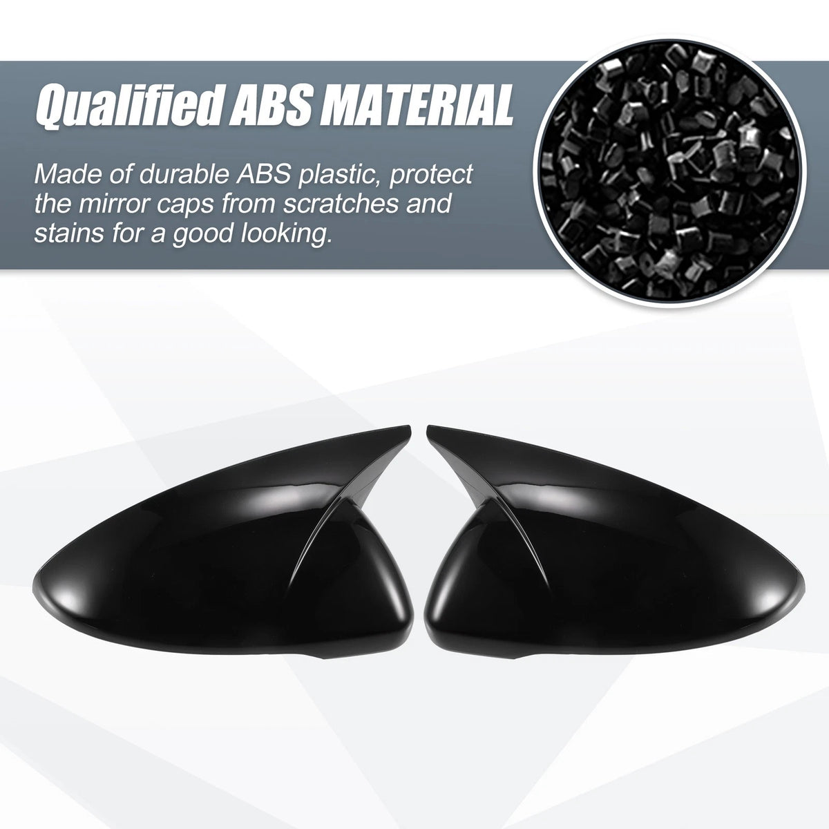 Rearview Mirror Cover Overlay Gloss Black for Kia Forte Cerato K3 (19-24)