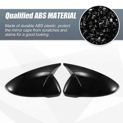 Rearview Mirror Cover Overlay Gloss Black for Kia Forte Cerato K3 (19-24)