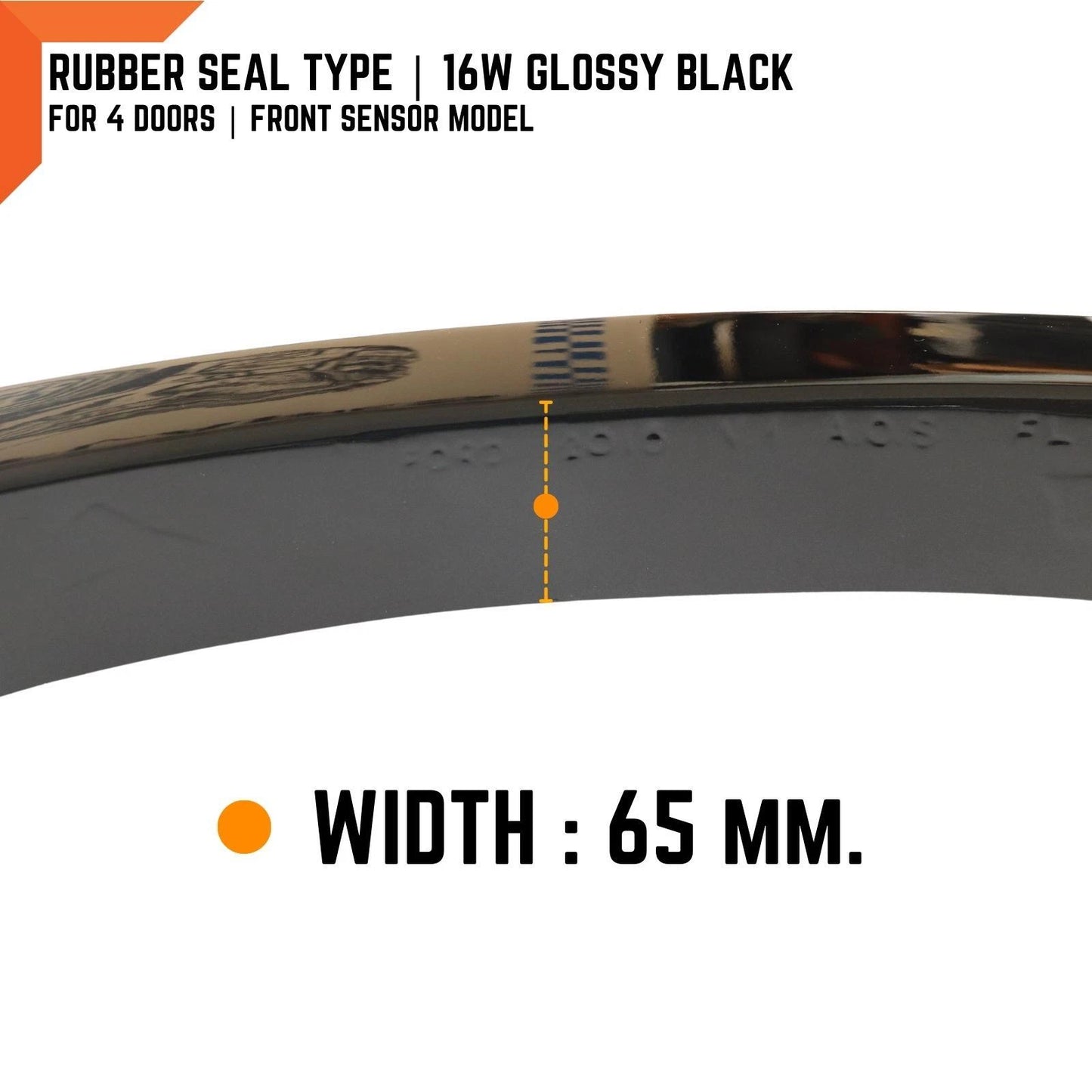 16W Glossy Black Fender Flares for Ford Ranger T6 (2018-2021)