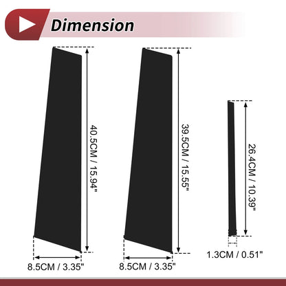 6 Pcs Black Door Pillar Window Trim for Lexus ES (2019-2022)