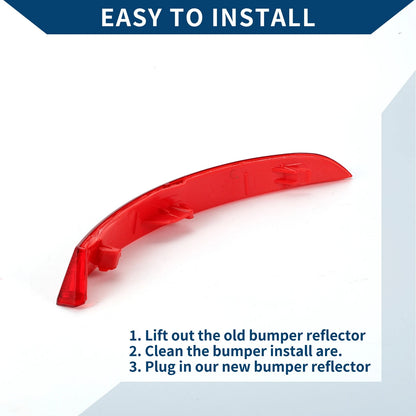 Bumper Reflector for BMW 535i GT 2014-2017 Red 1 x Rear Left