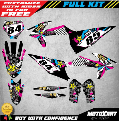 Custom Decal Kit RUSH Stickers for KTM SXF 250 450 (2019-2020)
