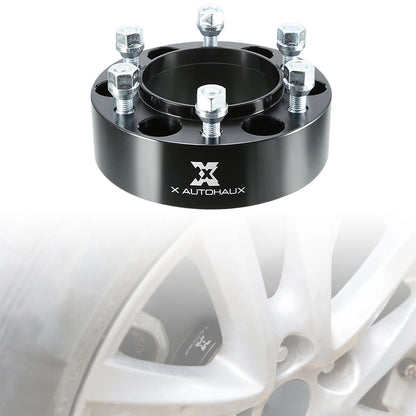 4pcs 2" Thick M12x1.5 6x5.5" Wheel Spacers for 6 Lug Vehicles Black