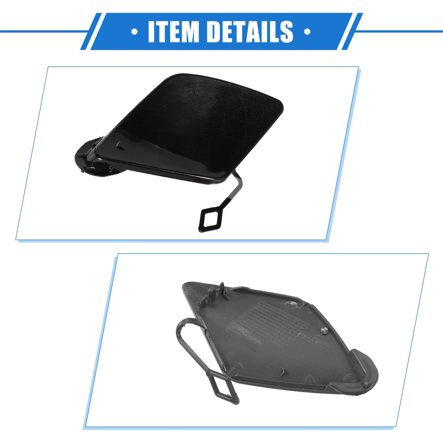 Front Right Tow Hook Cover for BMW 320i (2013-2018) Plastic Black