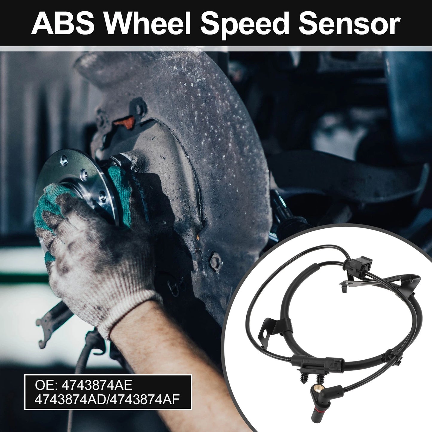 ABS Wheel Speed Sensor Kit 1x for Dodge Journey Rear Right (2009-2020)