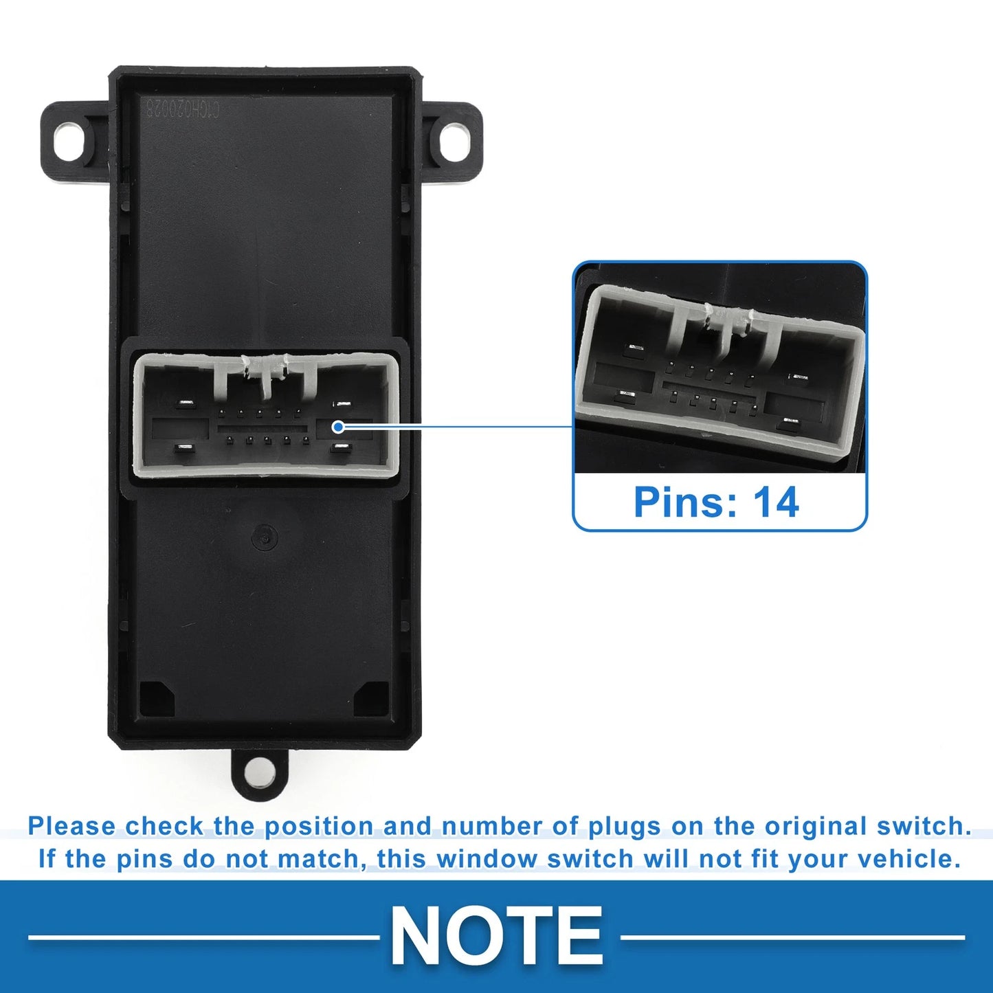 Rear Side Power Window Switch for Honda Accord Odyssey (2003-2007)