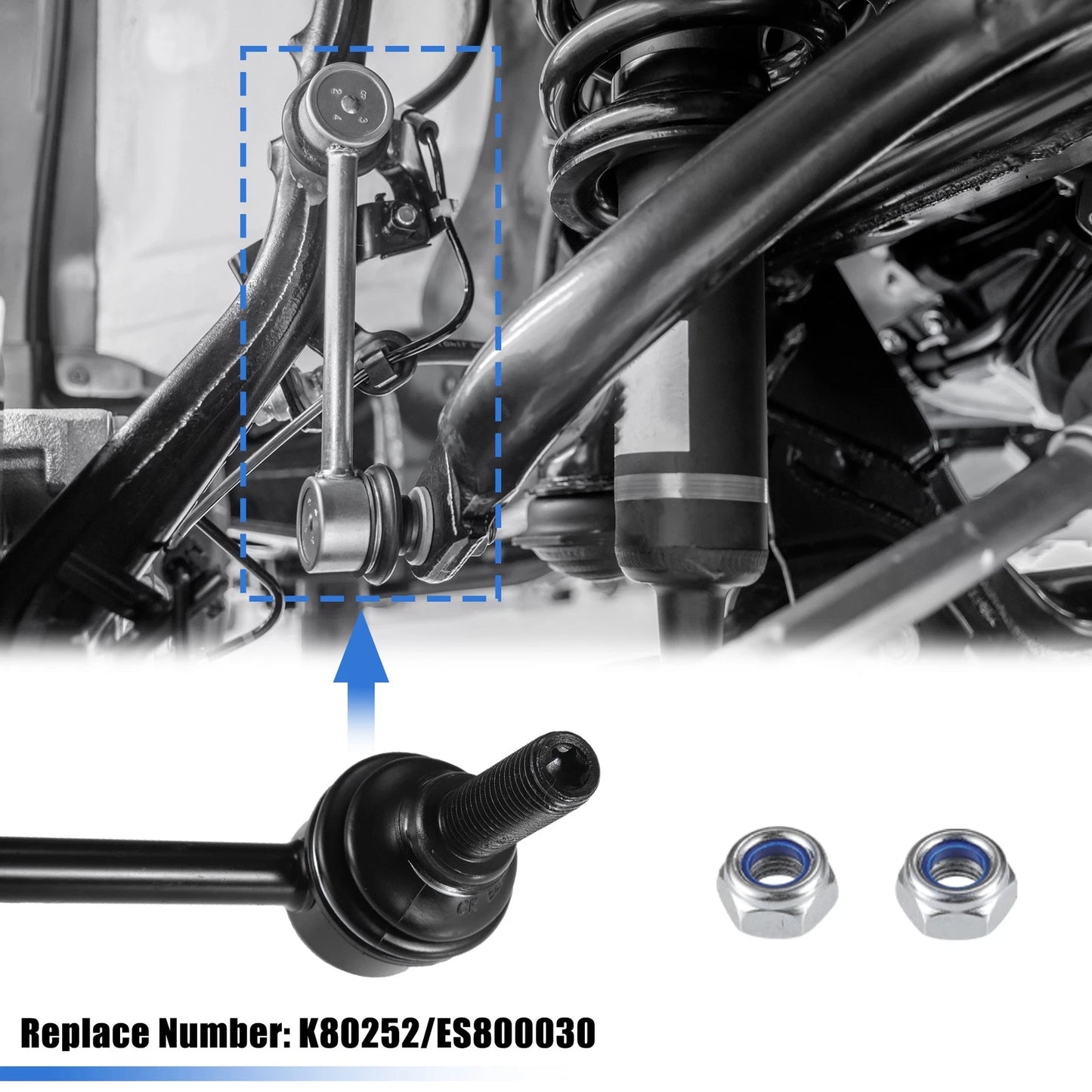 8 Pcs Front Inner Outer Tie Rod Sway Bar Link for Chevrolet Cobalt (2005-2010)