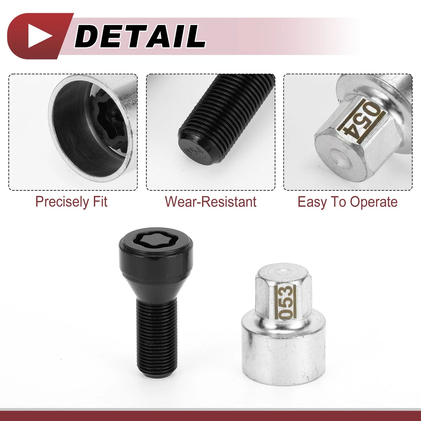 Set Wheel Lock Lug Nut Anti-theft Key Socket M14x1.25 for BMW