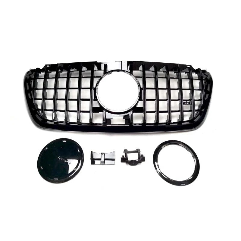 Black Front Bumper Grille Grill for Benz Sprinter W907 2019-2024