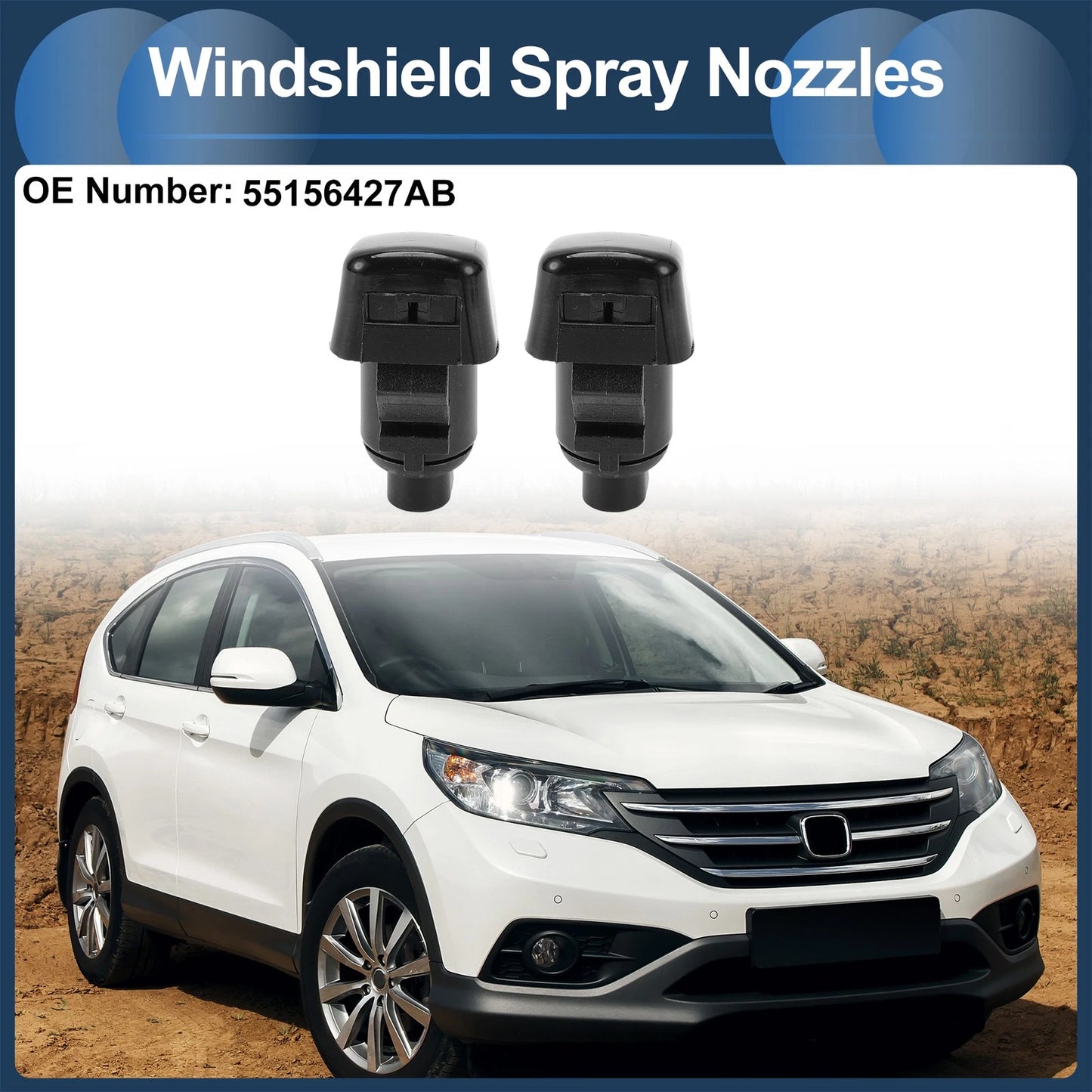 Windshield Washer Nozzle With Gasket, Fluid Hose for Jeep