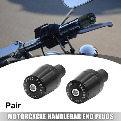 Pair 18mm 0.71in Aluminium Alloy Handlebar End Cap for Motorcycle