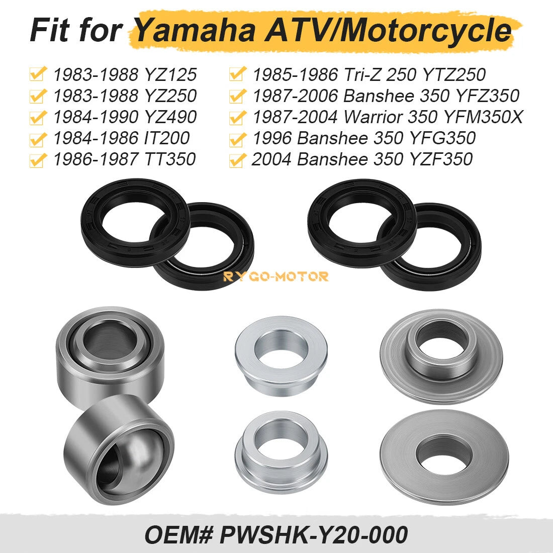 Rear Shock Bearing Seal for Yamaha YZ125/YZ250/YZ490/IT200/TT350