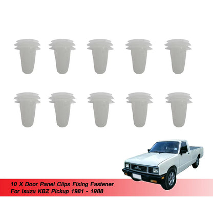 10 x Door Panel Clips for Isuzu KB KBZ (1981-1985)
