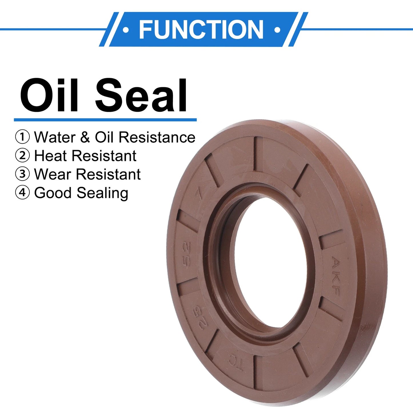 Oil Seal 25x52x7mm 2 x Seal Ring Rotary Shaft Seal FKM Rubber for Make Model