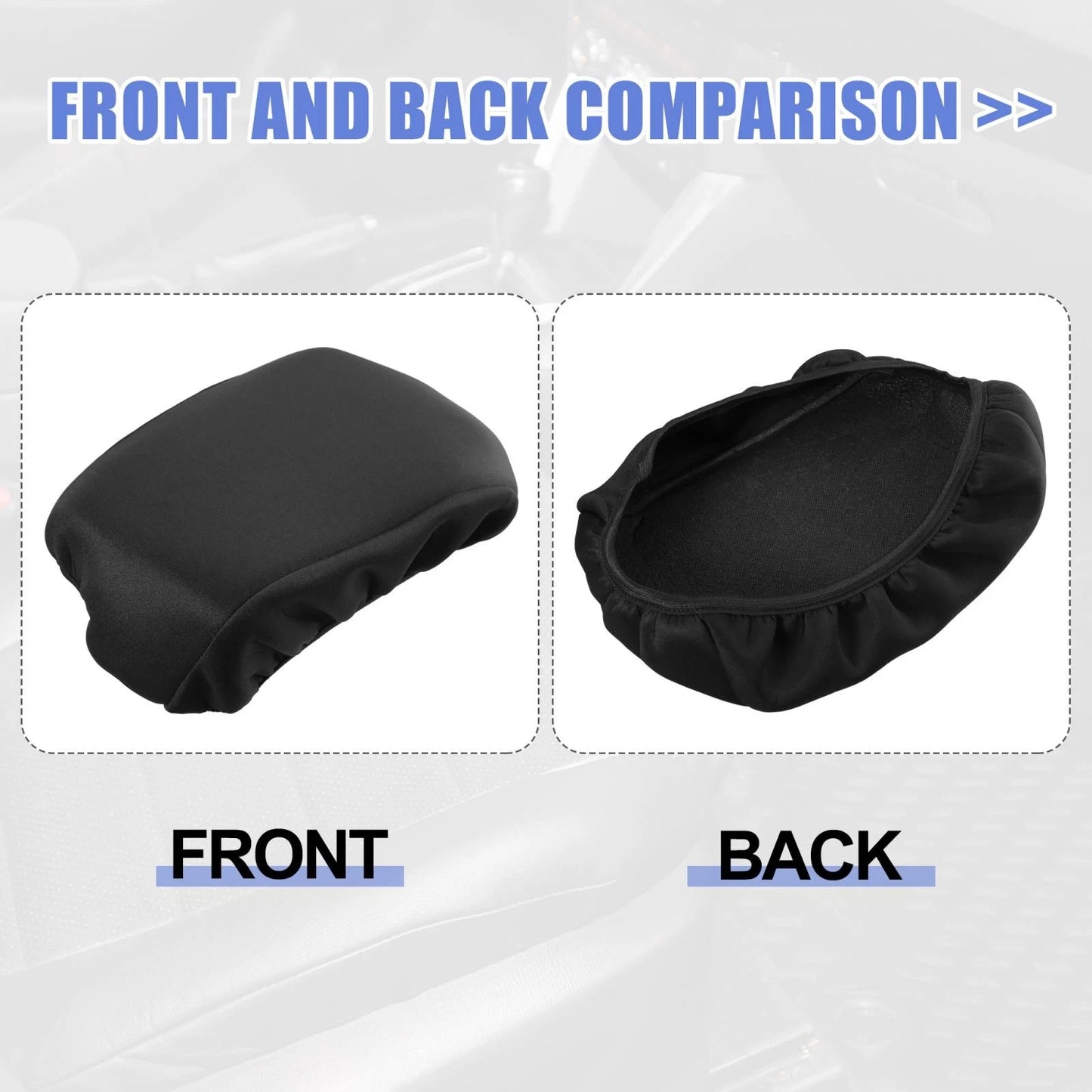 Black Center Console Cover Pad for Ford Ranger (2019-2020)