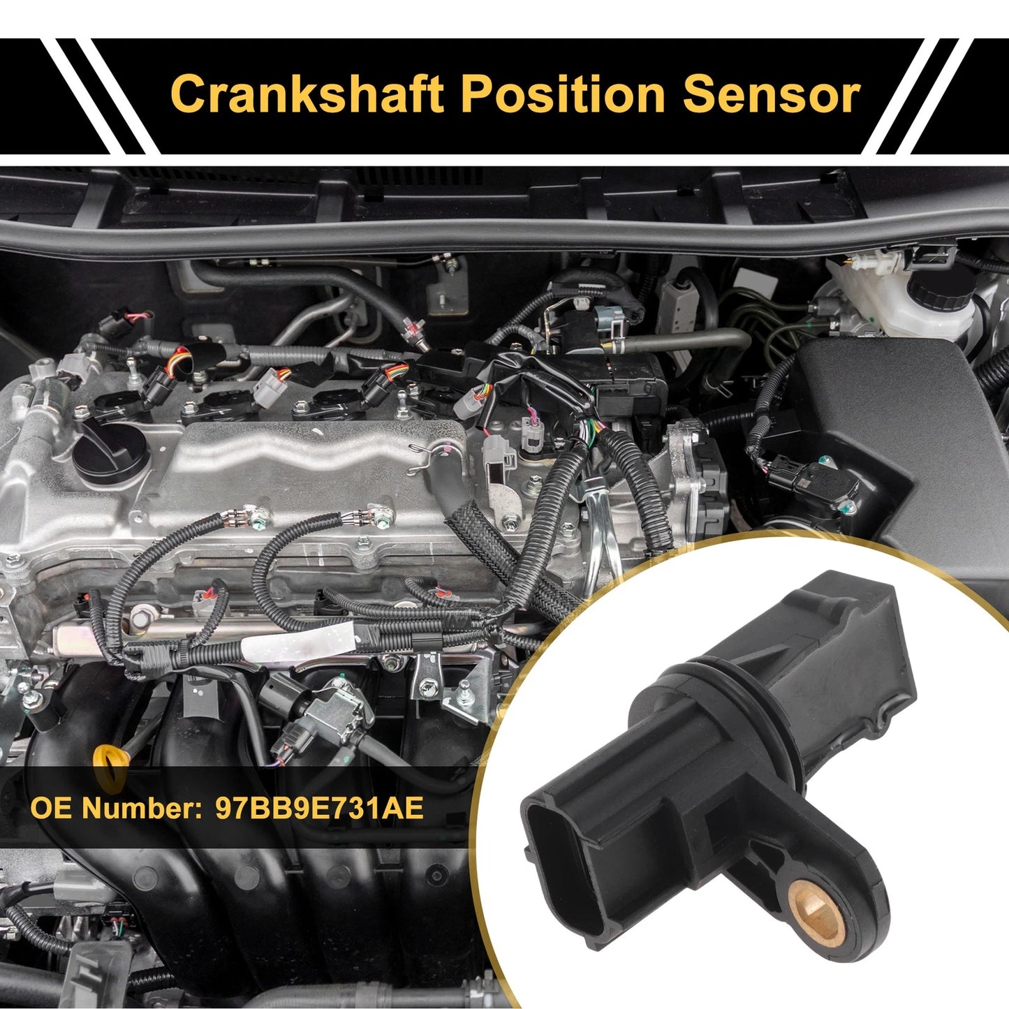 Crankshaft Position Sensor for Ford Focus Mk2 Hatchback 1.4 1.6 (2005-2011)