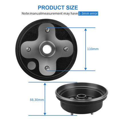 Front/Rear Wheel Brake Drum for Yamaha Timberwolf 250 (1994–2000)
