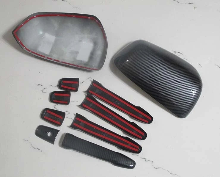 Carbon Fiber Mirror Door Handle Covers for Mitsubishi Lancer EX (2008-2020)