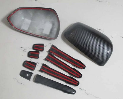 Carbon Fiber Mirror Door Handle Covers for Mitsubishi Lancer EX (2008-2020)