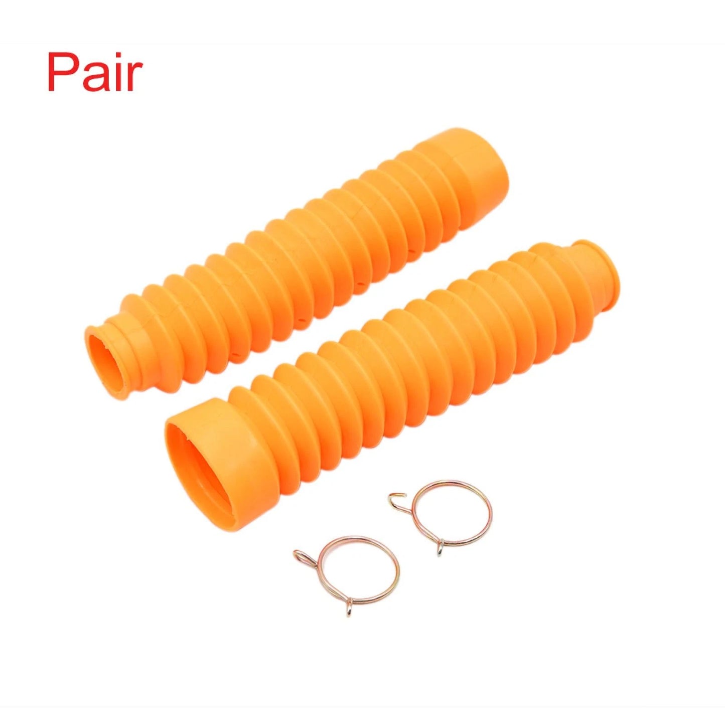 2 x 21cm Orange Rubber Motorcycle Shock Absorber Dust Cover for Honda CG125
