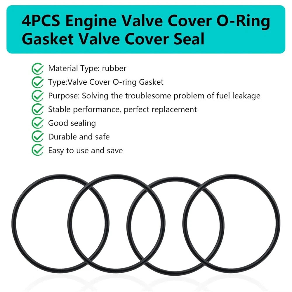 Valve Cover O-Rings Gasket for Yamaha Grizzly ATV (1998-2001, 2003-2008)