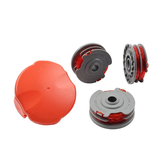 3 x Strimmer Double Autofeed Spools w/ Covers for Flymo FLY021