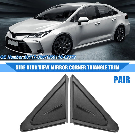 1 Pair Side Rear View Mirror Triangle Trim for Toyota Corolla (2020–2021)