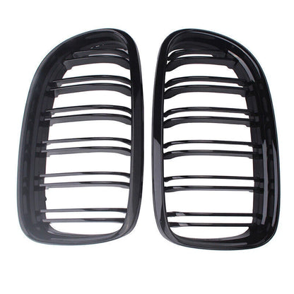 Gloss Black Front Kidney Grills for BMW 3 Series E90 E91 (2008-2012)