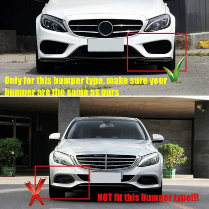 Carbon Fiber Front Bumper Grill Fog Air Vent Cover For Benz W205 C250 C43 AMG