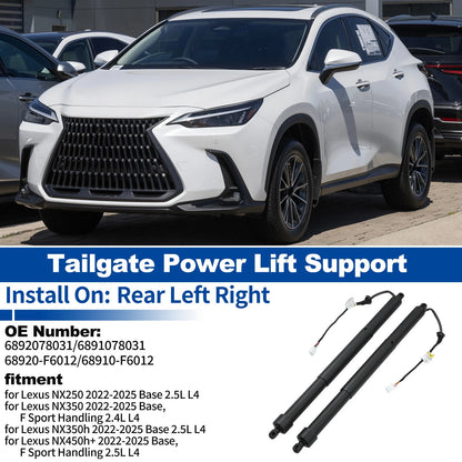 LH RH Tailgate Power Lift Supports for Lexus NX250 NX350 (2022-2025)