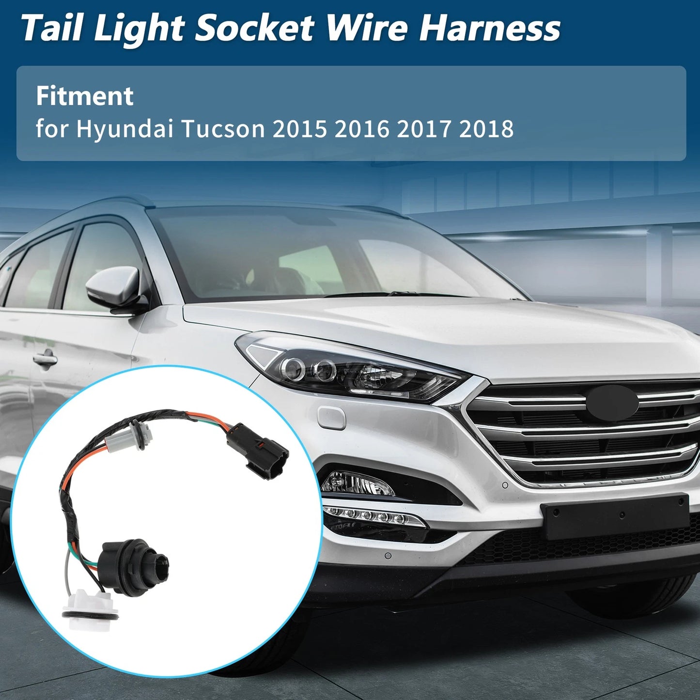 Tail Light Socket Wiring Harness for Hyundai Tucson (2015-2018)